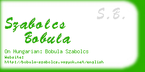 szabolcs bobula business card